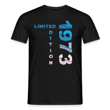 50e anniversaire homme femme 50 ans 1973 - T-shirt homme - noir - Devant - AI Model Male 178 light (178cm)