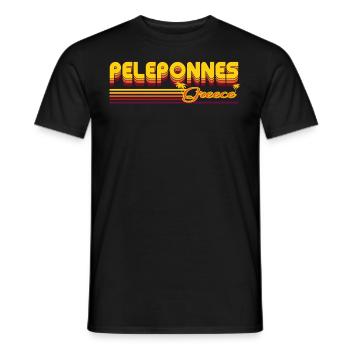 Patras: Mediterranes Retro-Design - Männer T-Shirt - Schwarz - Vorne - AI Model Male 178 light (178cm)