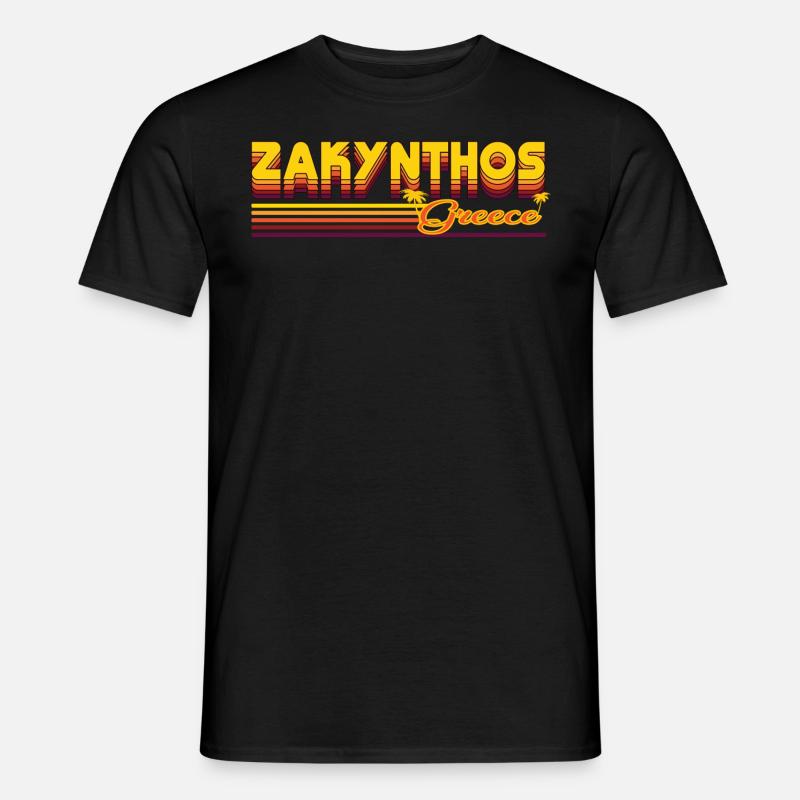 Zakynthos - Grekisk ö prakt design - T-shirt herr - svart