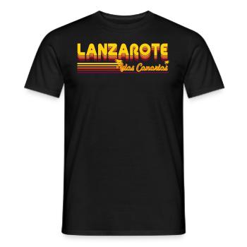 Lanzarote Urlaubs Design für den Fan der Kanaren - Männer T-Shirt - Schwarz - Vorne - AI Model Male 178 light (178cm)