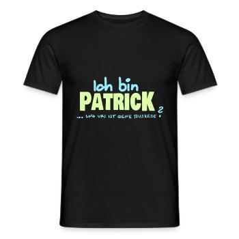 Vorname Patrick - Männer T-Shirt - Schwarz - Vorne - AI Model Male 178 light (178cm)