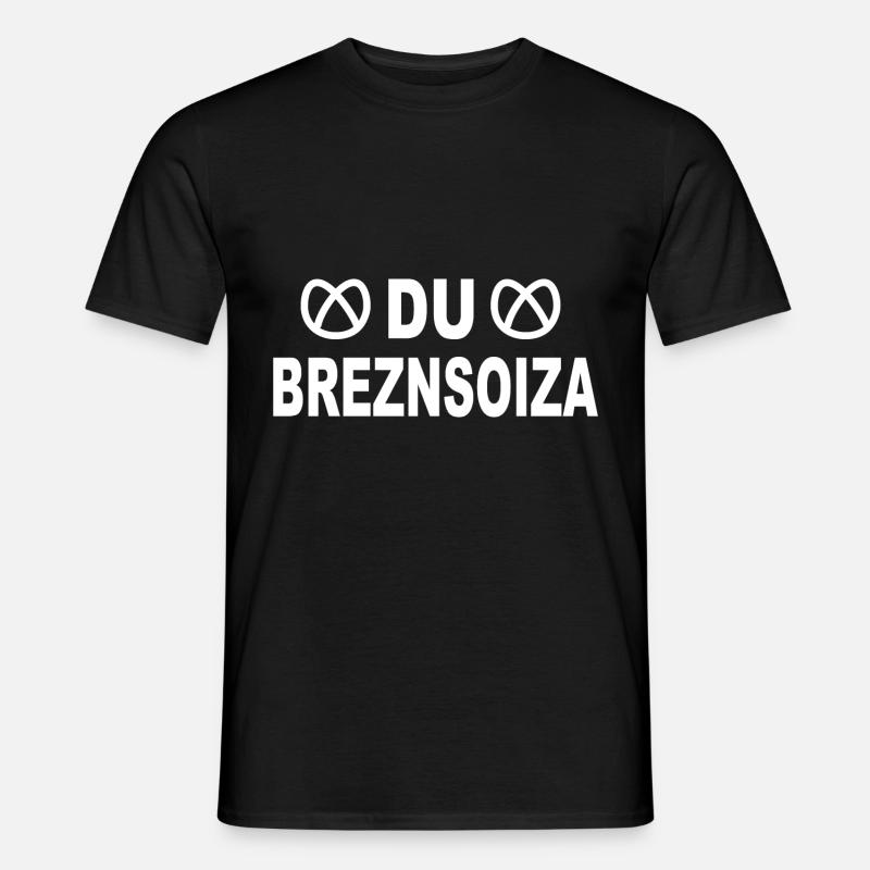du breznsoiza - Bayrisch Dialekt - Männer T-Shirt - Schwarz