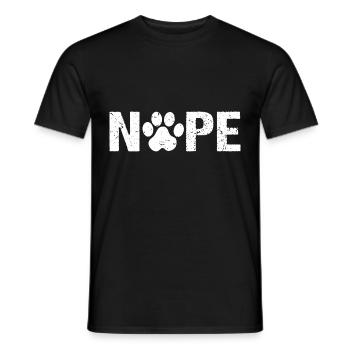 Nope Dog Patte de chien - T-shirt homme - noir - Devant - AI Model Male 178 light (178cm)