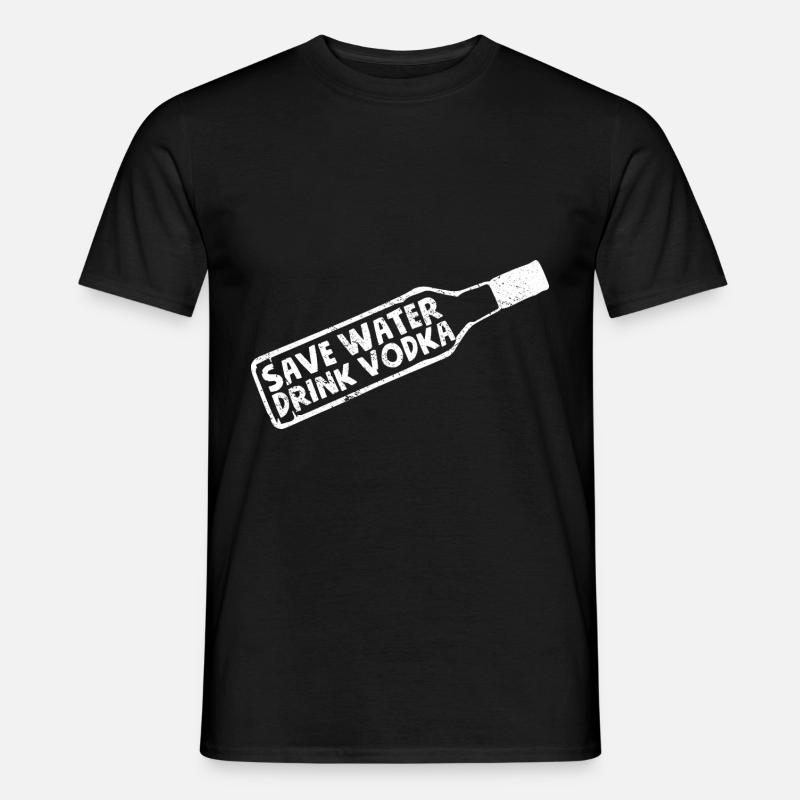 Vodka Wodka - Männer T-Shirt - Schwarz