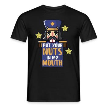 Casse-noix craque les noix - T-shirt homme - noir - Devant - AI Model Male 178 light (178cm)