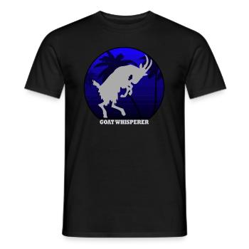 Goats funny T Shirt Goat Whisperer cool goat - T-shirt homme - noir - Devant - AI Model Male 178 light (178cm)
