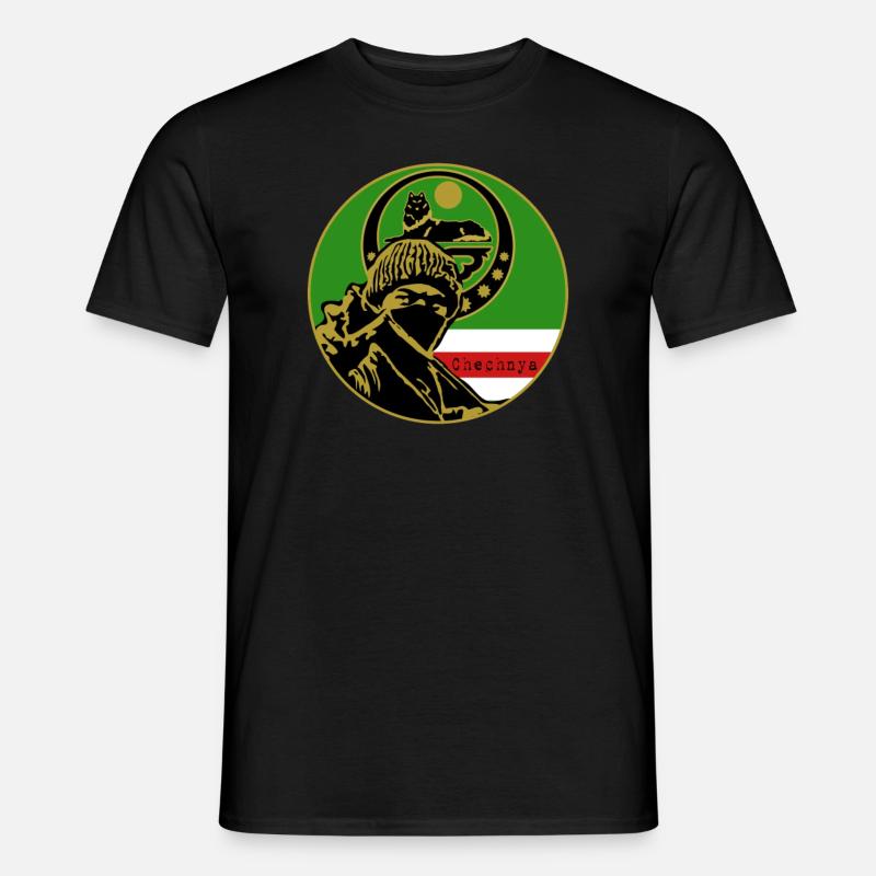 chechnya Rebal chechen fighter - Männer T-Shirt - Schwarz