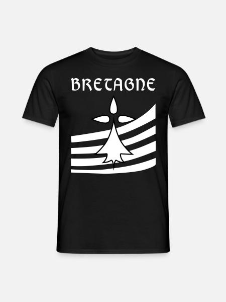 Bretagne blason - T-shirt homme - noir