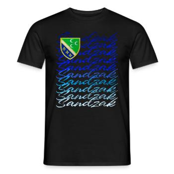 Sandzak DNA Proud Sandzak Roots colorfull sandzak - Men's T-Shirt - black - Front - AI Model Male 178 light (178cm)