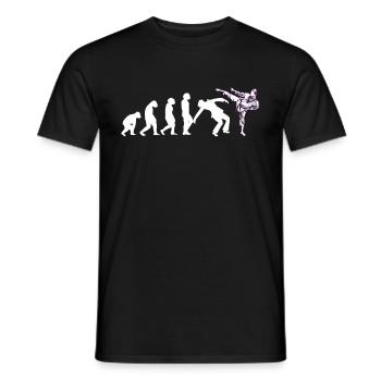 Evolution lustig Taekwondo Karate Aikido Kickboxen - Männer T-Shirt - Schwarz - Vorne - AI Model Male 178 light (178cm)