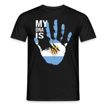 Argentina Falg, My DNA Is Argentinian, Argentina - Men's T-Shirt - black - Front - AI Model Male 178 light (178cm)