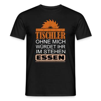 Tischler - Männer T-Shirt - Schwarz - Vorne - AI Model Male 178 light (178cm)