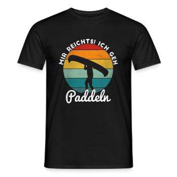 Paddeln Kanu Kayak fahren Wassersport Kanute - Männer T-Shirt - Schwarz - Vorne - AI Model Male 178 light (178cm)