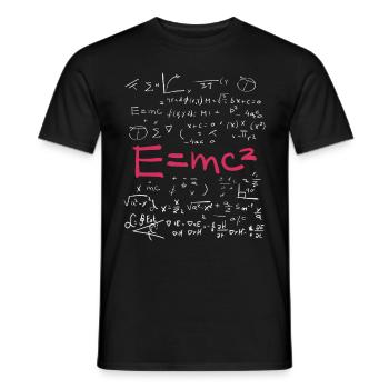 Physics and Math Formulas EMC2 - Men's T-Shirt - black - Front - AI Model Male 178 light (178cm)