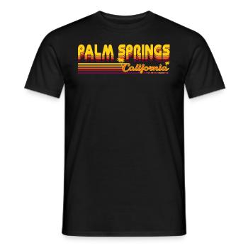 Palm Springs Kalifornien Retro und Vintage Design - Männer T-Shirt - Schwarz - Vorne - AI Model Male 178 light (178cm)