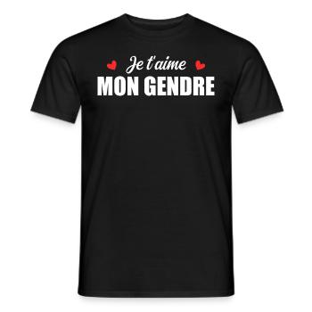 Je t'aime mon gendre - T-shirt homme - noir - Devant - AI Model Male 178 light (178cm)