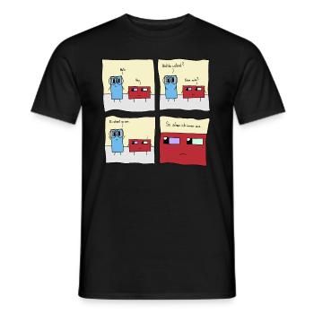 comic german fun funny - Men's T-Shirt - black - Front - AI Model Male 178 light (178cm)
