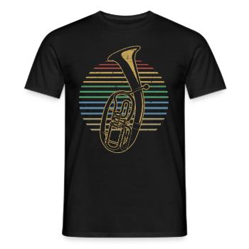 Grand cadeau de cor ténor pour joueur de cor ténor - T-shirt homme - noir - Devant - AI Model Male 178 light (178cm)