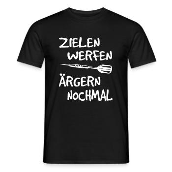 Dart Darts Dartpfeil Dartboard 180 Sport Spruch - Männer T-Shirt - Schwarz - Vorne - AI Model Male 178 light (178cm)