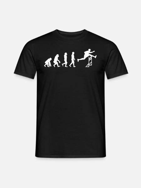 Hürden Hürdenlauf Hürdenläufer Evolution - Männer T-Shirt - Schwarz