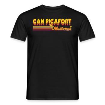 Can Picafort estival Mallorca design de vacances - T-shirt homme - noir - Devant - AI Model Male 178 light (178cm)
