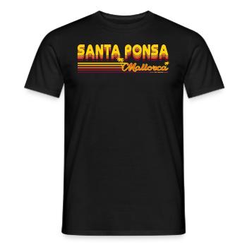 Santa Ponsa sommerliches Urlaubs Design - Männer T-Shirt - Schwarz - Vorne - AI Model Male 178 light (178cm)