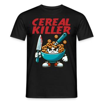 Tueur de céréales drôle - T-shirt homme - noir - Devant - AI Model Male 178 light (178cm)