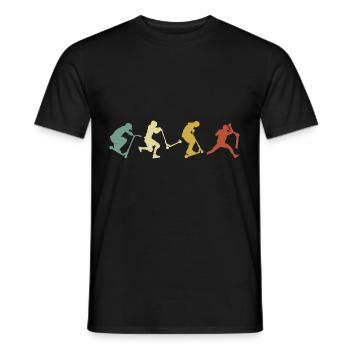 Vintage Stunt Scooter Pedal Scooter Boys Gift - Men's T-Shirt - black - Front - AI Model Male 178 light (178cm)