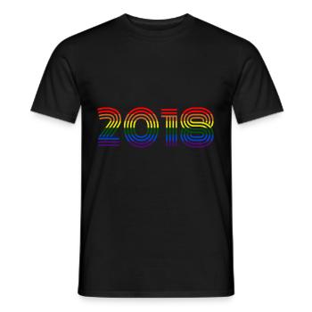 Jahr 2018 - Männer T-Shirt - Schwarz - Vorne - AI Model Male 178 light (178cm)