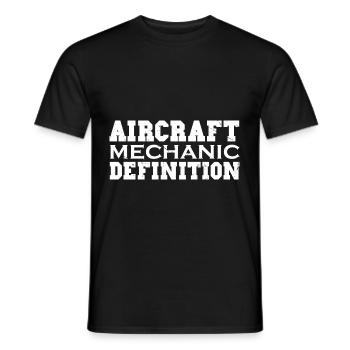 Aircraft Mechanic Aircraft Technician - Men's T-Shirt - black - Front - AI Model Male 178 light (178cm)