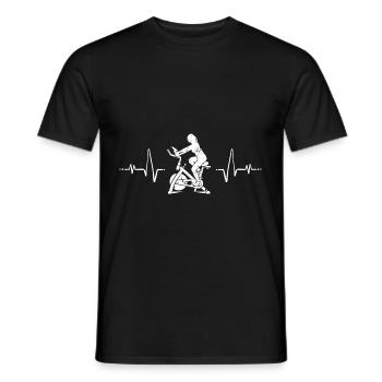 Indoor Cycling - Men's T-Shirt - black - Front - AI Model Male 178 light (178cm)