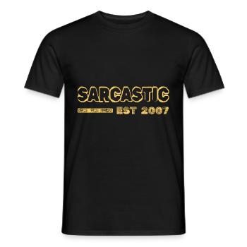 Sarcastique 2007 - T-shirt homme - noir - Devant - AI Model Male 178 light (178cm)