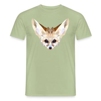 Fennec low poly - Männer T-Shirt - Sage - Vorne - AI Model Male 178 light (178cm)