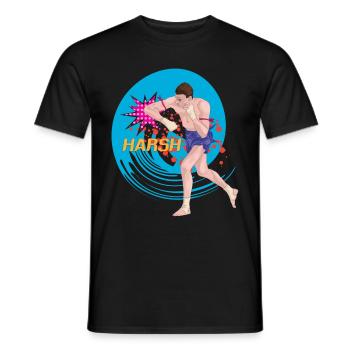 Karate Jiu-Jitsu Taekwondo Kickboxing Muay Thai - Men's T-Shirt - black - Front - AI Model Male 178 light (178cm)