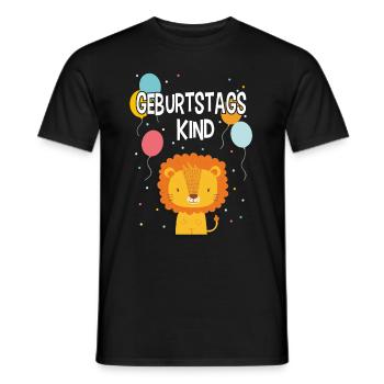 Birthday child birthday children's birthday lion - Men's T-Shirt - black - Front - AI Model Male 178 light (178cm)