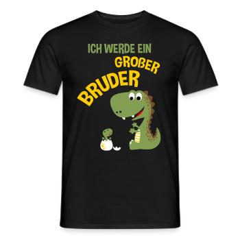 Ich Werde Ein Großer Bruder Dinosaurier Dino - Männer T-Shirt - Schwarz - Vorne - AI Model Male 178 light (178cm)