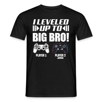 I Leveled Up To Big Bro! I'm going to be big brother - Men's T-Shirt - black - Front - AI Model Male 178 light (178cm)