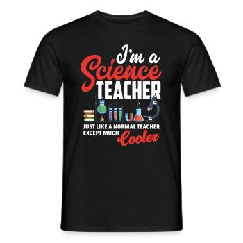 Funny science chemistry teacher gift - Men's T-Shirt - black - Front - AI Model Male 178 light (178cm)