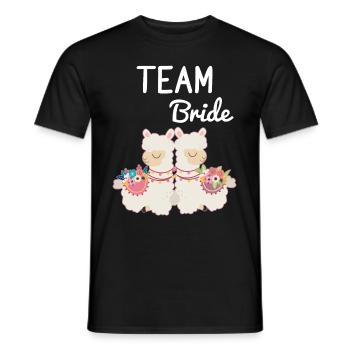 Team Bride Bride Alpaca Llama Alpaca JGA Party - Men's T-Shirt - black - Front - AI Model Male 178 light (178cm)