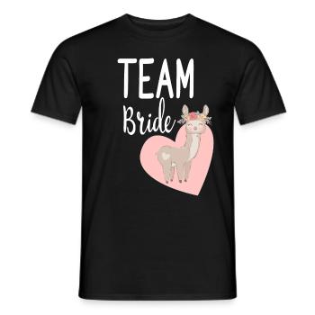 Team Bride To Be Bride Alpaca Llama Alpaca JGA - Men's T-Shirt - black - Front - AI Model Male 178 light (178cm)