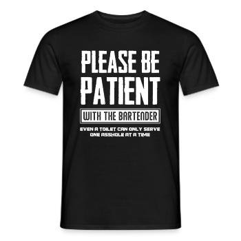 Barman drôle de cadeau de barman barman - T-shirt homme - noir - Devant - AI Model Male 178 light (178cm)