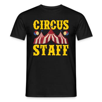 Costume d'anniversaire de cirque Vintage Staff Circus - T-shirt homme - noir - Devant - AI Model Male 178 light (178cm)