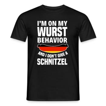Je ne donne pas un Schnitzel drôle - T-shirt homme - noir - Devant - AI Model Male 178 light (178cm)
