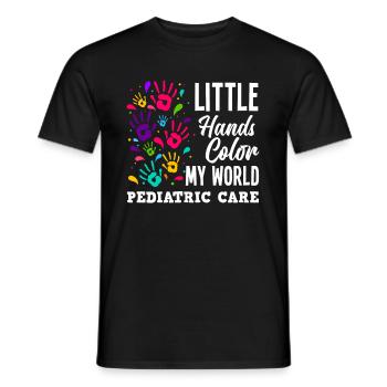 Infirmière infirmière pédiatrique - T-shirt homme - noir - Devant - AI Model Male 178 light (178cm)