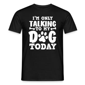 Dog owner, dog lover, dog lover - Men's T-Shirt - black - Front - AI Model Male 178 light (178cm)
