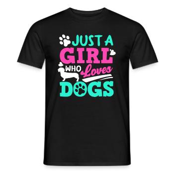 Dog owner, dog lover, dog lover - Men's T-Shirt - black - Front - AI Model Male 178 light (178cm)
