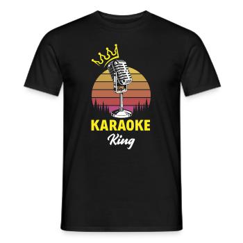 Karaoke King Singing Musique du chanteur de karaoké - T-shirt homme - noir - Devant - AI Model Male 178 light (178cm)