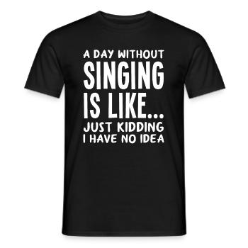 Chanteur chantant idée cadeau de musique de chanteur - T-shirt homme - noir - Devant - AI Model Male 178 light (178cm)