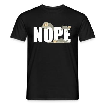 Funny sloth lover sloths gift - Men's T-Shirt - black - Front - AI Model Male 178 light (178cm)