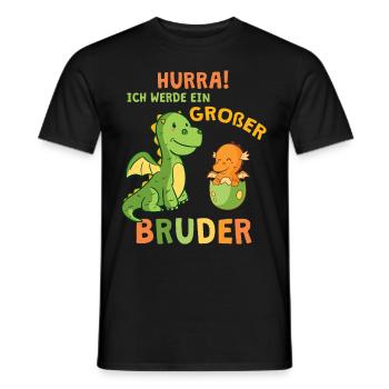 Hurra Ich Werde Ein Großer Bruder Dinosaurier Dino - Männer T-Shirt - Schwarz - Vorne - AI Model Male 178 light (178cm)